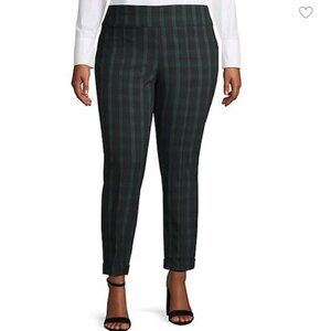 Lord & Taylor Kelly Pull-On Plaid Tartan Pants Womens Size 18W